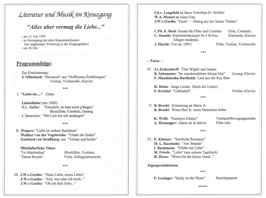 1995 - Programm Innenseite