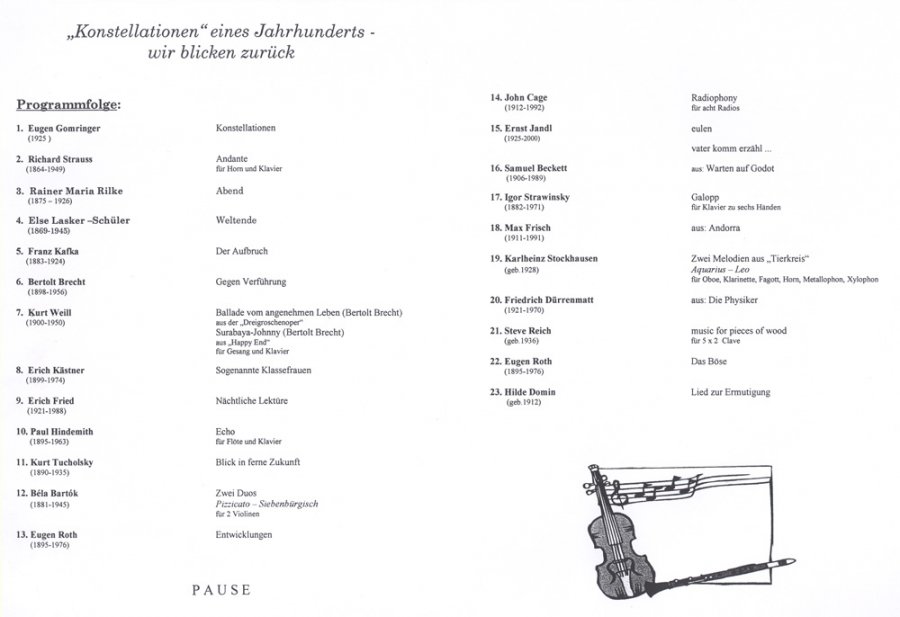 2000 - Programm Innenseite