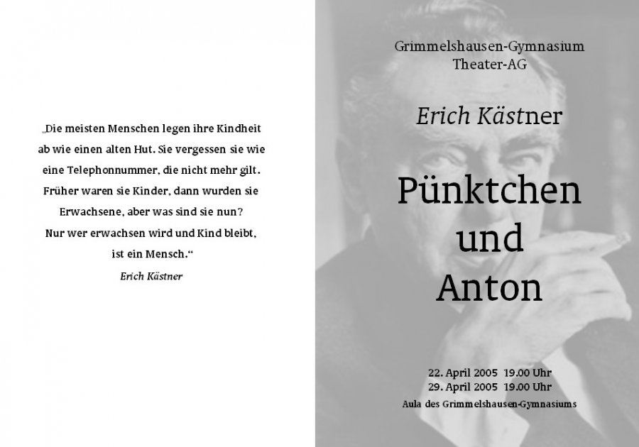 Pünktchen und Anton - Programm Aussenseite