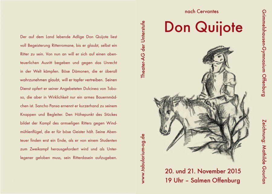 Don Quijote 2015 - Programm Aussenseite