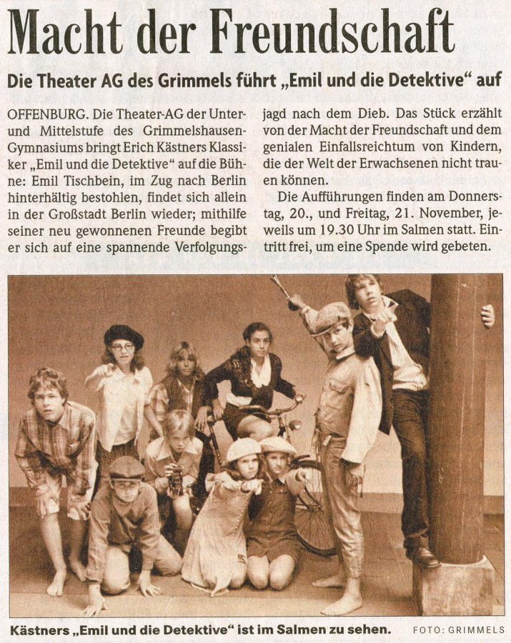 Badische Zeitung - Vorbericht vom 6. November 2008