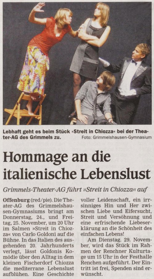 Streit in Chiozza - OT Vorbericht 19. Nov. 2011