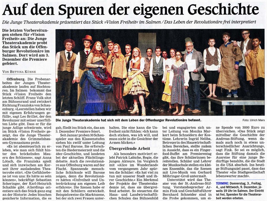 Vision Freiheit 2015 - OT Vorbericht vom 28. November 2015